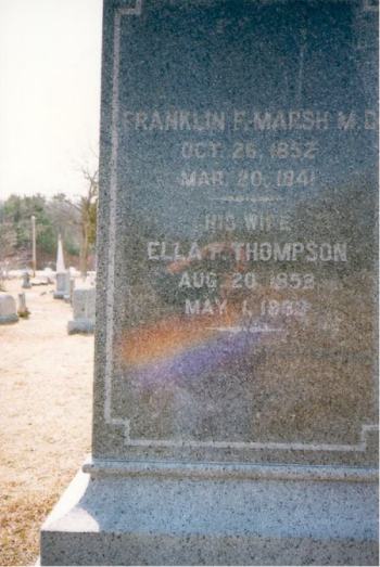 Dick Thompson's reflection near the "rainbow"